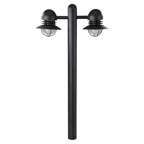 Vista Pro 1457 Line Voltage Aluminum Dual Globe Dome Bollard Light - Also Available in LED lamping 