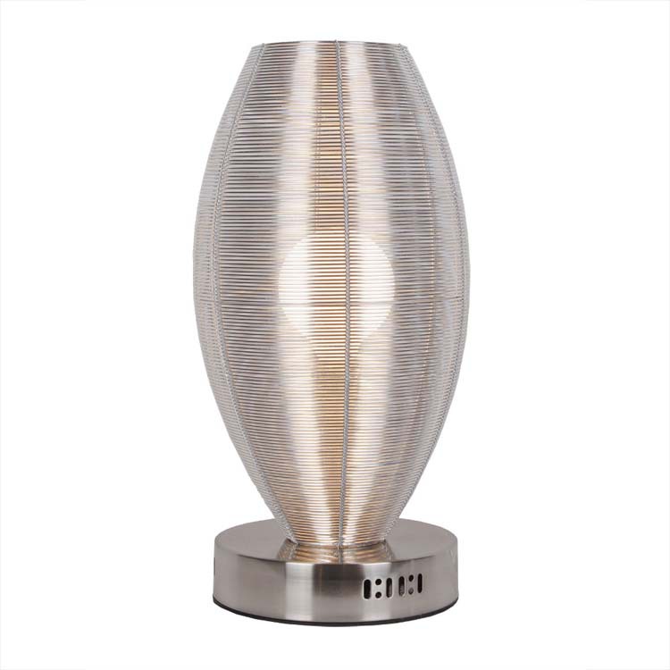 Bromi Design B1412 Lenox 1 Light Round Silver Table Lamp