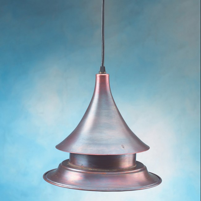 SPJ Lighting Hanging House Outdoor Lantern in Natural Copper