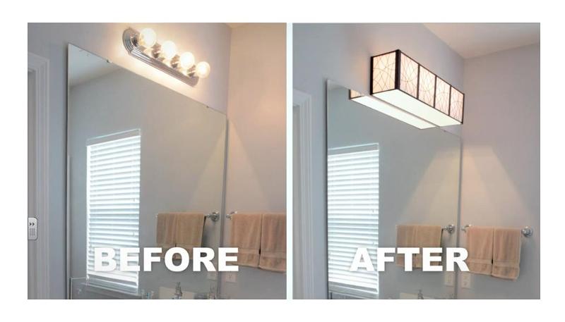 Upgrade Bathroom Lighting Off 70, Replace Vanity Light Cover