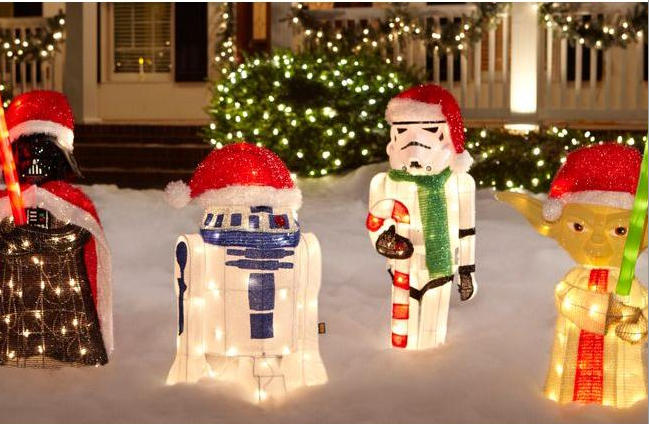 Amazing Star Wars Christmas Light Show!